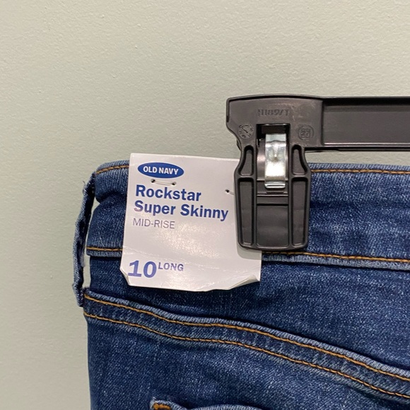 womens size 10 long old navy super skinny ripped jeans - Picture 11 of 11